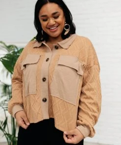 Ave Shops In The Cabin Shacket In Brown Clothing