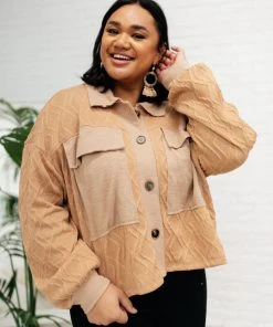 Ave Shops In The Cabin Shacket In Brown Clothing