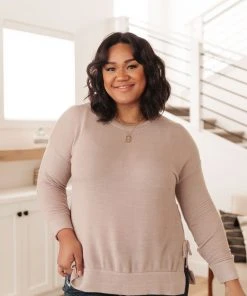 Ave Shops In The Forest Mocha Long Sleeve Top - Stylish & Comfortable Tops & Blouses 21 Ave Shops In The Forest Top In Mocha Clothing