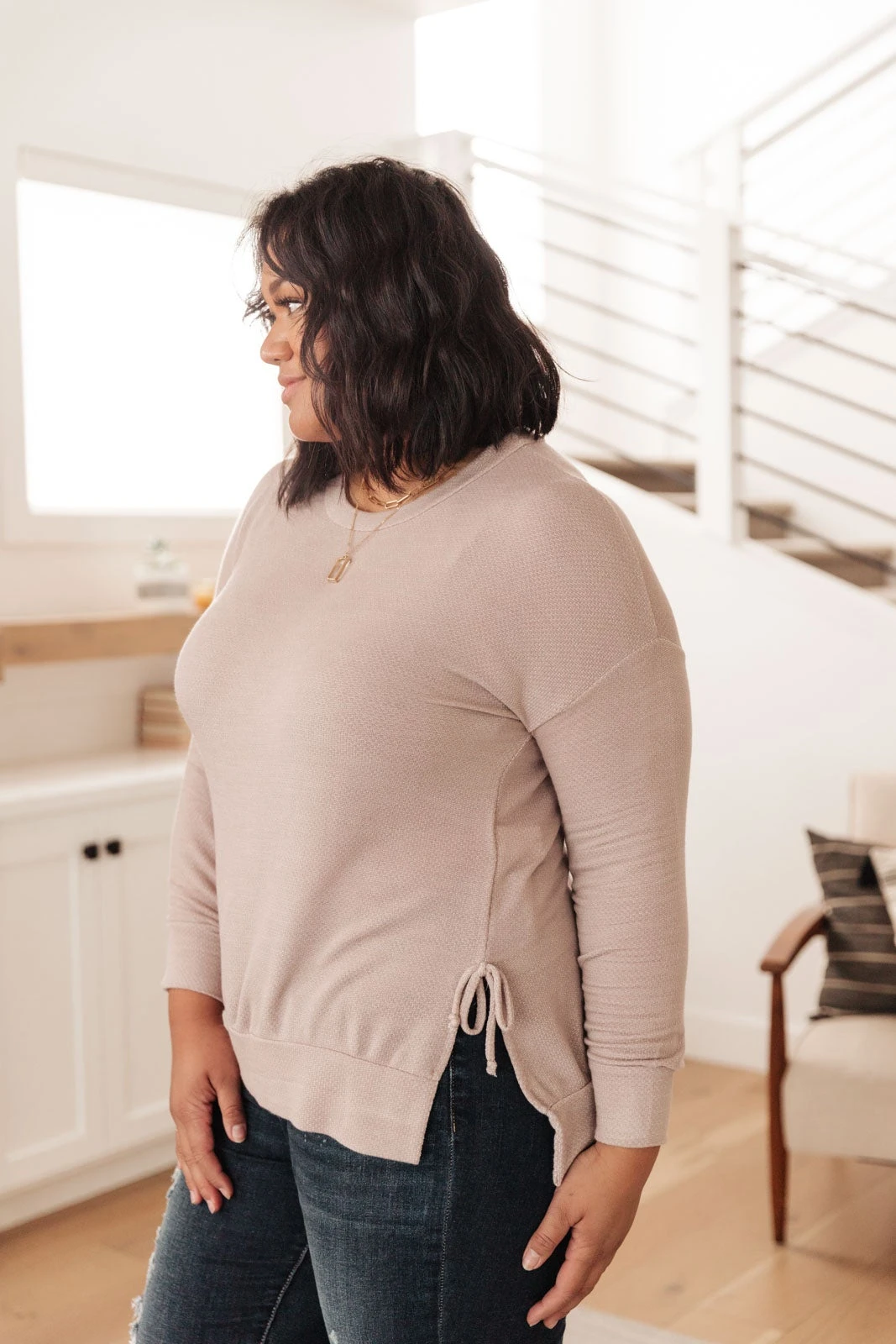 Ave Shops In The Forest Mocha Long Sleeve Top - Stylish & Comfortable Tops & Blouses 9 Ave Shops In The Forest Top In Mocha Clothing