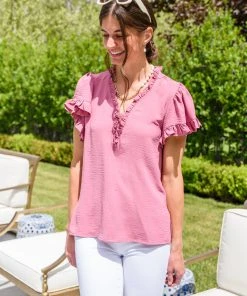 Ave Shops New Arrivals I See London, I See France Short Sleeve Blouse | Women's Tops & Blouses 21 Ave Shops New Arrivals I See London, I See France Blouse