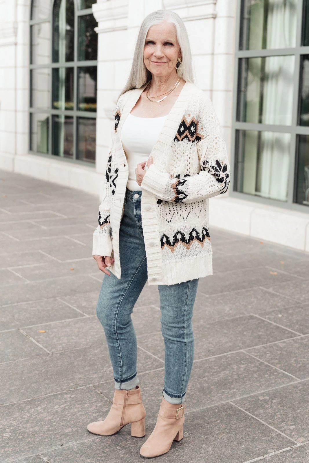 Ave Shops 'It's A Hot Cocoa Day' Ivory Cardigan | Cozy Women's Sweater 8 Ave Shops Clothing It's A Hot Cocoa Day Cardi In Ivory