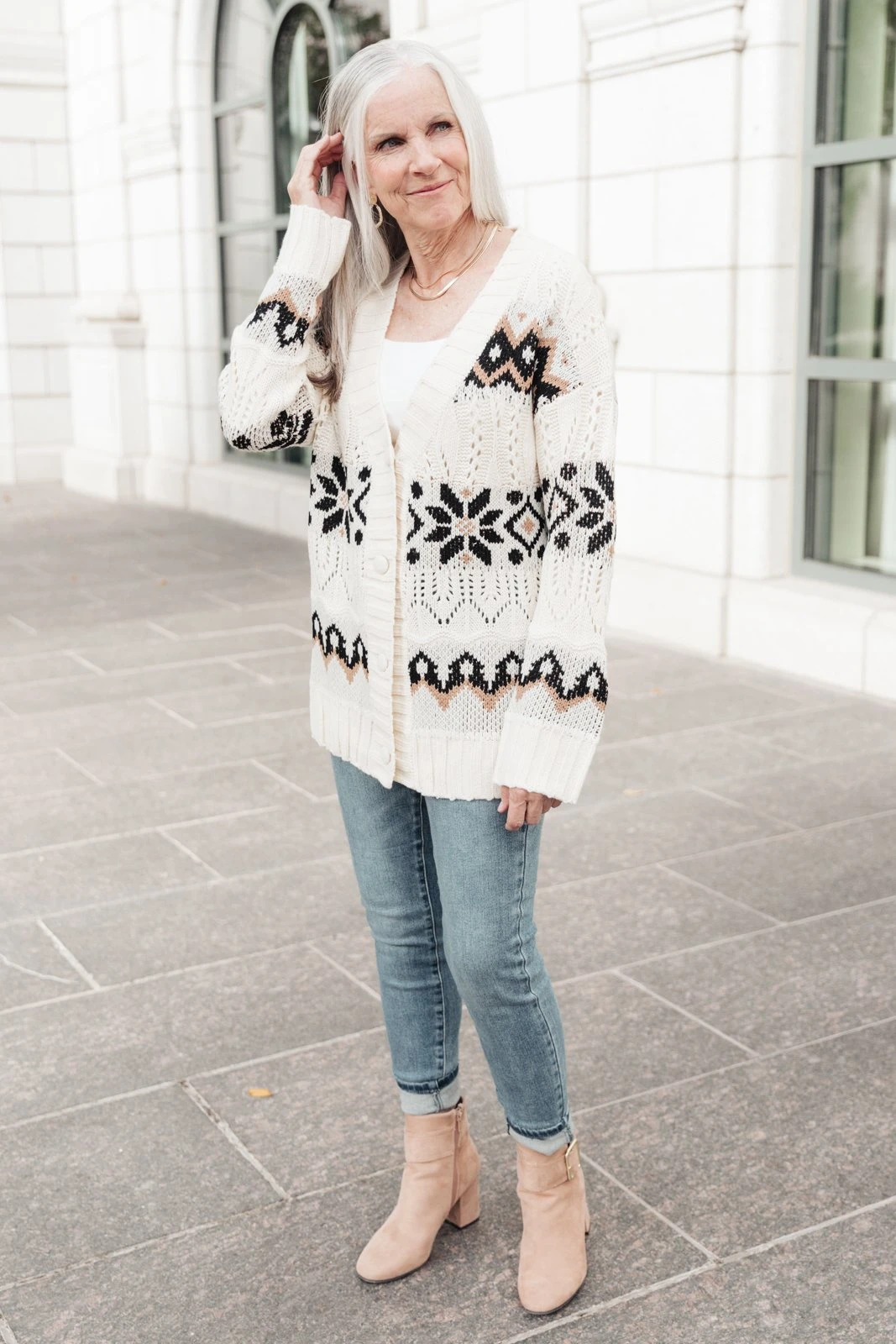 Ave Shops 'It's A Hot Cocoa Day' Ivory Cardigan | Cozy Women's Sweater 14 Ave Shops Clothing It's A Hot Cocoa Day Cardi In Ivory