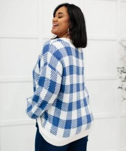 Ave Shops It's Picnic Day Sweater In Blue