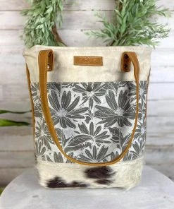 Sixtease Ivory Floral Tote Handbag Handbags & Wallets