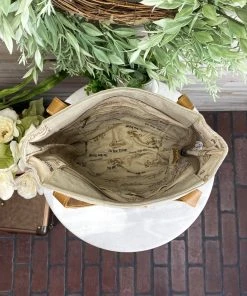 Sixtease Ivory Floral Tote Handbag Handbags & Wallets