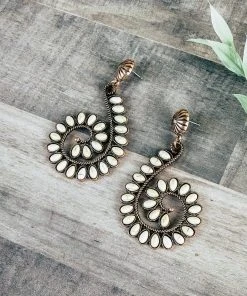 Blue Tortoise Ivory Swirl Earrings
