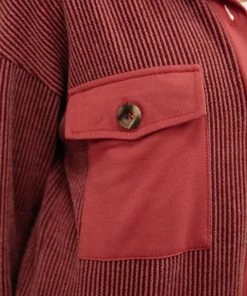 Ave Shops Clothing Ivy League Boyfriend Shacket In Wine