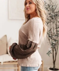 Ave Shops Jennica Top In Taupe - Stylish Long Sleeve Blouse for Women 29 Ave Shops Jennica Top In Taupe Clothing