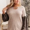 Ave Shops Jennica Top In Taupe - Stylish Long Sleeve Blouse for Women 1 Ave Shops Jennica Top In Taupe Clothing