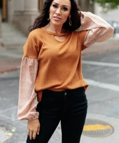 Ave Shops Jennica Top In Warm Spice | Long Sleeve Tops for Women | Elegant Tops & Blouses 29 Ave Shops Jennica Top In Warm Spice