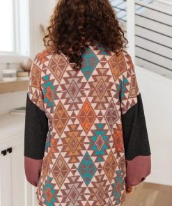 Ave Shops Jessie Mixed Print Cardigan