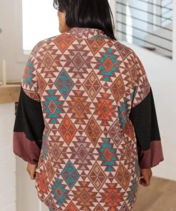 Ave Shops Jessie Mixed Print Cardigan