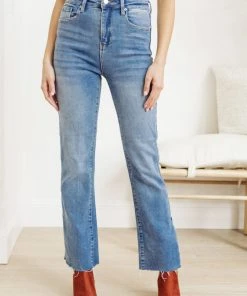 Ave Shops Jody Slim Flare Side Slit Jeans Bottoms & Jeans