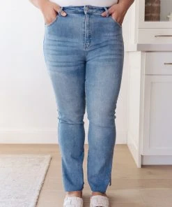 Ave Shops Jody Slim Flare Side Slit Jeans Bottoms & Jeans