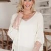 Ave Shops Clothing Just Enough Glam Sweater In Ivory