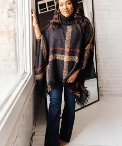 Ave Shops DOORBUSTER Keep It Cozy Poncho Cardigans, Sweaters, Outerwear