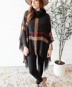 Ave Shops DOORBUSTER Keep It Cozy Poncho Cardigans, Sweaters, Outerwear