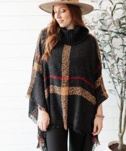 Ave Shops DOORBUSTER Keep It Cozy Poncho Cardigans, Sweaters, Outerwear