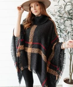 Ave Shops DOORBUSTER Keep It Cozy Poncho Cardigans, Sweaters, Outerwear