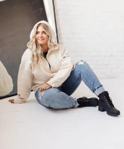 Ave Shops Keep Me Cozy Quilted Jacket In Cream Cardigans, Sweaters, Outerwear