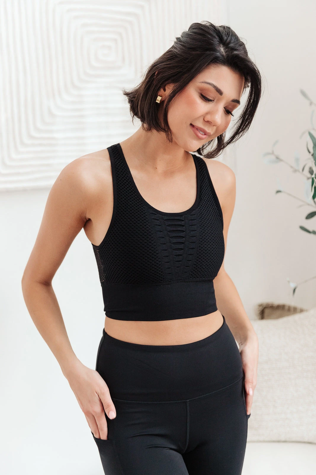 Ave Shops Keep Up Sports Bra - Black | Comfortable & Supportive Active Wear 9 Ave Shops Keep Up Sports Bra In Black