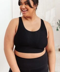 Ave Shops Keep Up Sports Bra - Black | Comfortable & Supportive Active Wear 16 Ave Shops Keep Up Sports Bra In Black