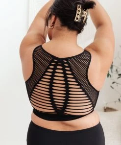 Ave Shops Keep Up Sports Bra - Black | Comfortable & Supportive Active Wear 18 Ave Shops Keep Up Sports Bra In Black