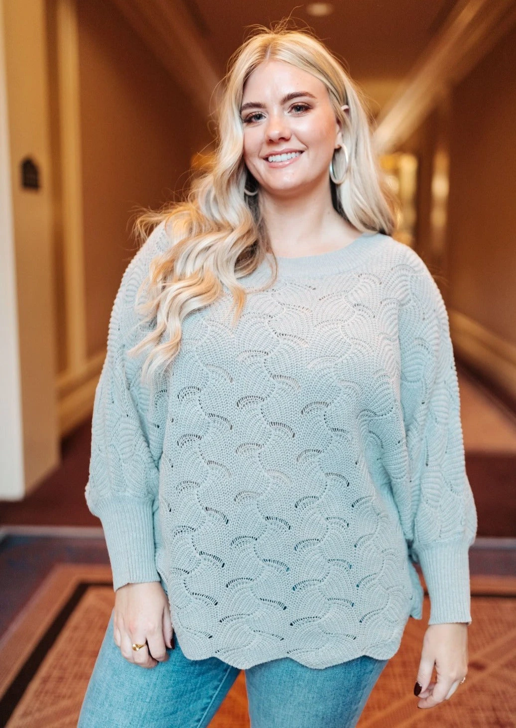 Ave Shops Ash Detailed Designed Top - Soft Cardigan Sweater for Women 3 Ave Shops Clothing Designed For Details Top In Ash