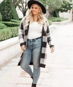 Ave Shops The Checkmate Cardigan Clothing