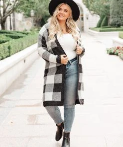 Ave Shops The Checkmate Cardigan Clothing