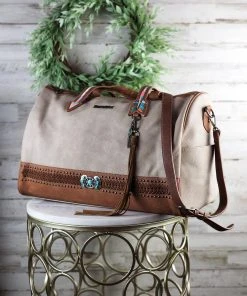 Montana West New Arrivals Khaki Arrow Weekender Duffle Bag