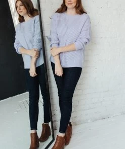 Ave Shops La-La Lux Sweater In Lavender Cardigans, Sweaters, Outerwear