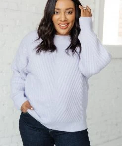 Ave Shops La-La Lux Sweater In Lavender Cardigans, Sweaters, Outerwear