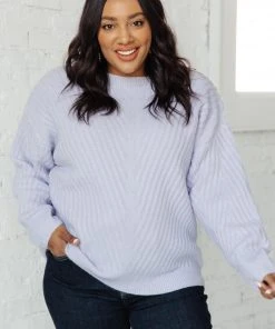 Ave Shops La-La Lux Sweater In Lavender Cardigans, Sweaters, Outerwear