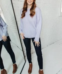 Ave Shops La-La Lux Sweater In Lavender Cardigans, Sweaters, Outerwear