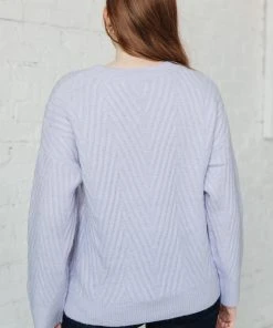 Ave Shops La-La Lux Sweater In Lavender Cardigans, Sweaters, Outerwear