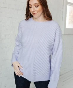 Ave Shops La-La Lux Sweater In Lavender Cardigans, Sweaters, Outerwear