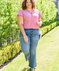 Ave Shops La Mode Contrast Trouser Flare Jeans