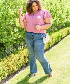 Ave Shops La Mode Contrast Trouser Flare Jeans