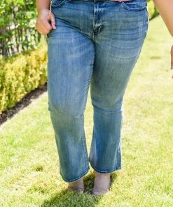 Ave Shops La Mode Contrast Trouser Flare Jeans