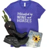 The Cinchy Cowgirl Lapis Motivated By Wine & Horses Short Sleeve Tee Clothing