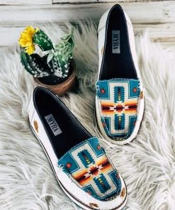 Myra Laramie Aztec Cowhide Slip On Shoes Footwear