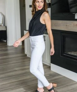 Ave Shops New Arrivals Lauren Hi-Waisted White Skinny Jeans for Women | Trendy High-Waist Denim 17 Ave Shops New Arrivals Lauren Hi-Waisted White Skinny Jeans