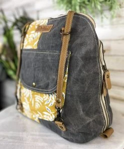 Sixtease Leafy Convertible Backpack/Tote Handbag