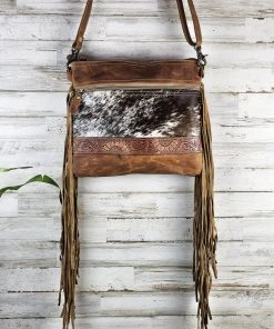 Myra Crossbody Handbags Leather Sunflower Fringe Crossbody Handbag