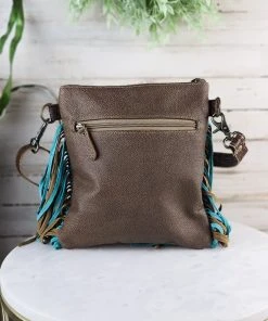 Myra Leopard & Fringe Crossbody Handbag Handbags & Wallets