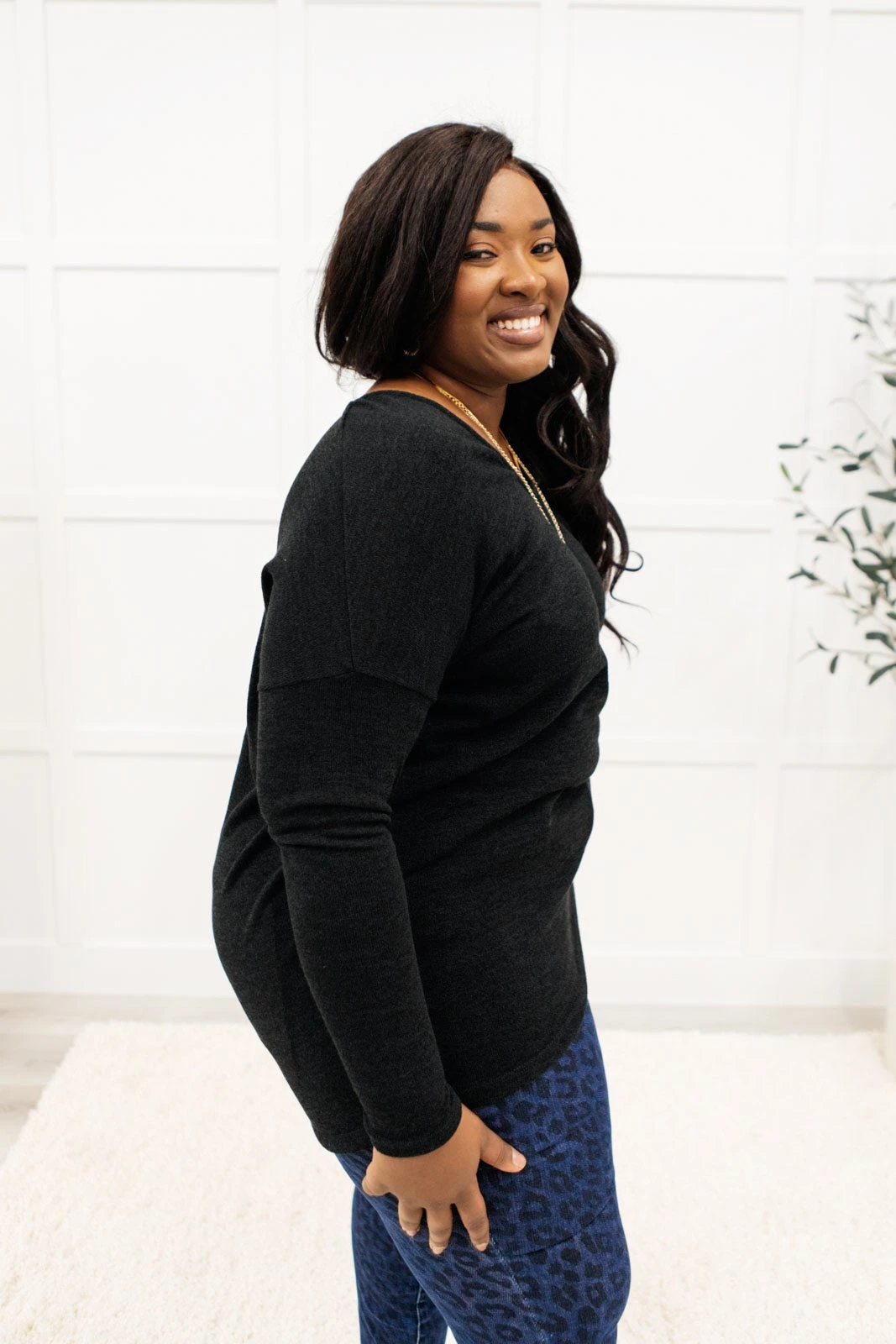 Ave Shops Let It Be Black Long Sleeve Top | Stylish Women's Tops & Blouses 11 Ave Shops Let It Be Top In Black Clothing