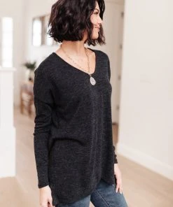 Ave Shops Let It Be Black Long Sleeve Top | Stylish Women's Tops & Blouses 29 Ave Shops Let It Be Top In Black Clothing
