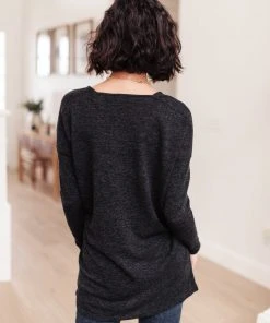 Ave Shops Let It Be Black Long Sleeve Top | Stylish Women's Tops & Blouses 30 Ave Shops Let It Be Top In Black Clothing